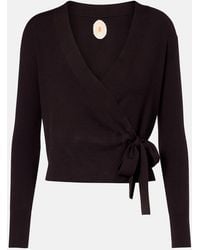 Jardin Des Orangers - Virgin Wool Wrap Cardigan - Lyst