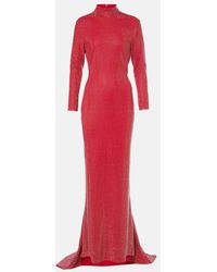 Solace London - Embellished Maxi Evening Gown - Lyst