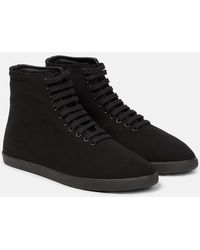 The Row - Canvas High-Top Sneakers - Lyst