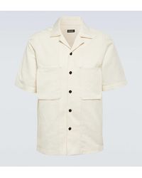 Zegna - Linen, Cotton And Silk Shirt - Lyst