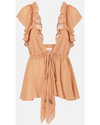 Chloé - Silk Gathered Cami Top - Lyst