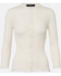 Gucci - Lace-Trimmed Wool Cardigan - Lyst