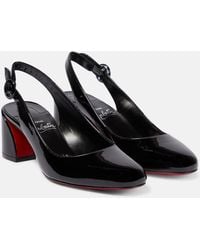 Christian Louboutin - Patent Leather Slingback Pumps - Lyst