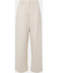 Max Mara - Cotton-blend Jersey Straight-leg Pants - Lyst