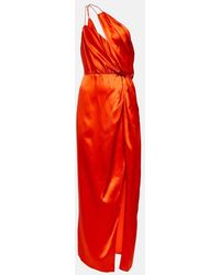 The Sei - One-Shoulder Silk Midi Dress - Lyst