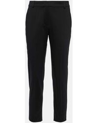 Max Mara - Lince Cotton Cropped Slim Pants - Lyst