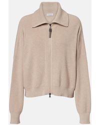 Brunello Cucinelli - Knitted Cotton Blouson Jacket - Lyst
