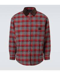 Miu Miu - Plaid Virgin Wool Down Overshirt - Lyst