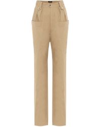 Womens Clothing Trousers Isabel Marant Cotton Ferima Wide-leg Pants in Camel Slacks and Chinos Harem pants Natural 