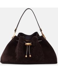 Jimmy Choo - Bucket Bag Bon Bon Small Aus Veloursleder - Lyst