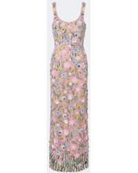 La Fuori - Embellished Floral-Applique Gown - Lyst