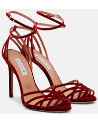 Aquazzura - Sandalen Wild Dream 105 Aus Samt - Lyst