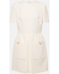 Valentino - Vgold Crepe Couture Minidress - Lyst