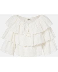 RIXO London - Top Aus Baumwolle - Lyst