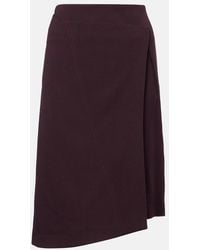 Victoria Beckham - Wrap Midi Skirt - Lyst