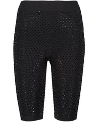 David Koma Crystal-embellished Biker Shorts - Black