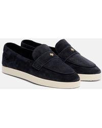 Tory Burch - Double T Suede Loafers - Lyst