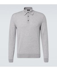 ZEGNA - Wool Polo Shirt - Lyst