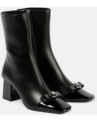 Versace - Gianni Ribbon 70 Leather Ankle Boots - Lyst