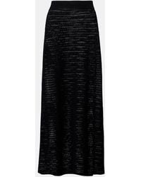 Victoria Beckham - Pointelle Midi Skirt - Lyst