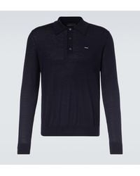 Prada - Virgin Wool Polo Sweater - Lyst