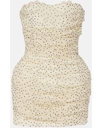 Magda Butrym - Polka-Dots Ruched Silk-Blend Minidress - Lyst
