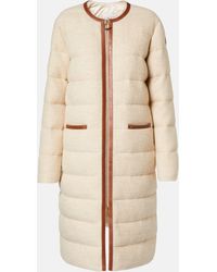 Moncler - Bellette Wool-Blend Boucle Down Coat - Lyst