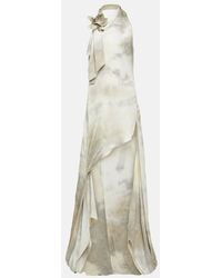 Coperni - Floral-Applique Asymmetric Gown - Lyst