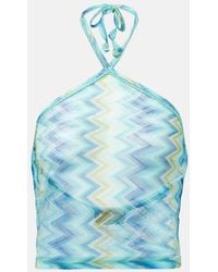 Missoni - Zigzag Sheer Halterneck Top - Lyst