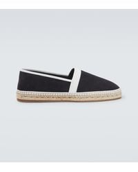 Manolo Blahnik - Nerano Leather-Trimmed Suede Espadrilles - Lyst
