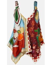 ALÉMAIS - X Mlak Printed Silk Twill Top - Lyst