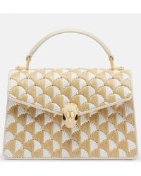 BVLGARI - Serpenti Forever Mini Raffia Top-Handle Bag - Lyst