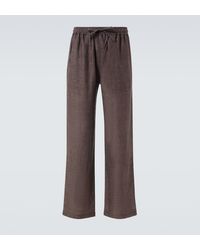 Saman Amel - Weite Hose Aus Leinen - Lyst