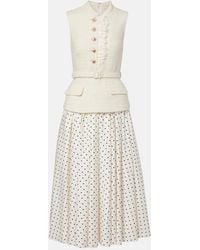 Self-Portrait - Robe Midi En Boucle A Pois - Lyst