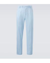 Dolce & Gabbana - Linen Straight Pants - Lyst