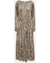 Plan C - Abito Midi Con Stampa - Lyst