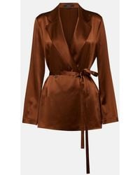 JOSEPH - Joubert Satin Wrap Blazer - Lyst