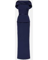 Safiyaa - Vestido Midi Rella De Crepe Grueso - Lyst