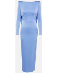 Alex Perry - Midikleid Aus Satin - Lyst