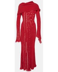Acne Studios - Distressed Cotton-Blend Maxi Dress - Lyst