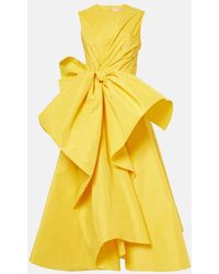 ROKSANDA - Nura Bow-Detail Taffeta Midi Dress - Lyst