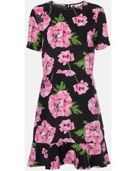 Stella McCartney - Iconic Floral Ruffled Silk Minidress - Lyst