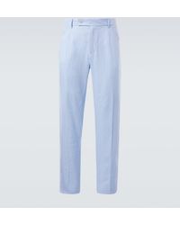 Dolce & Gabbana - Linen Straight Pants - Lyst