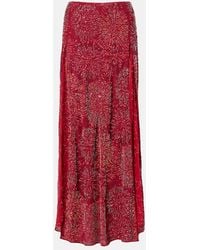 Rabanne - Embellished Maxi Skirt - Lyst