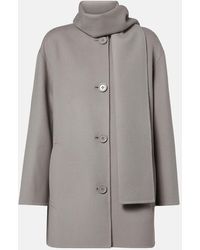 Max Mara - Scarf-Detail Virgin Wool Coat - Lyst