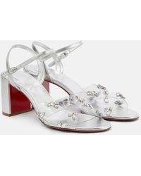 Christian Louboutin - Queenie Pvc And Metallic Leather Sandals - Lyst