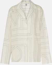 TOTEME - Monogram Cotton-Blend Shirt - Lyst