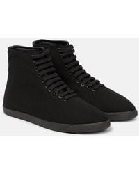The Row - High-Top Sneakers Aus Canvas - Lyst