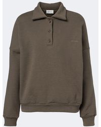 Magda Butrym - Cotton-Blend Fleece Polo Sweater - Lyst