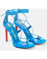 The Attico - Adele Lace-Up Satin Sandals - Lyst
